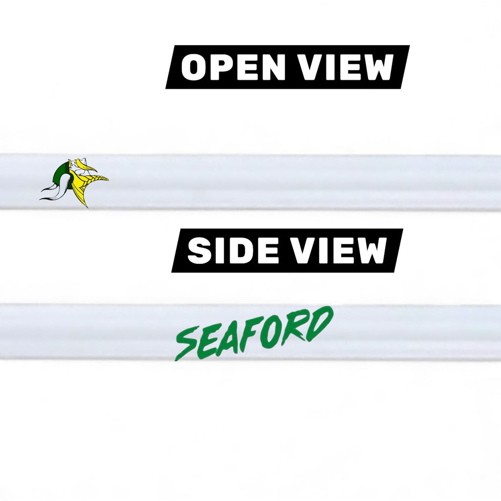 Custom Seaford Vikings White Kingdom Carbon Elite Fiber Lacrosse Shaft