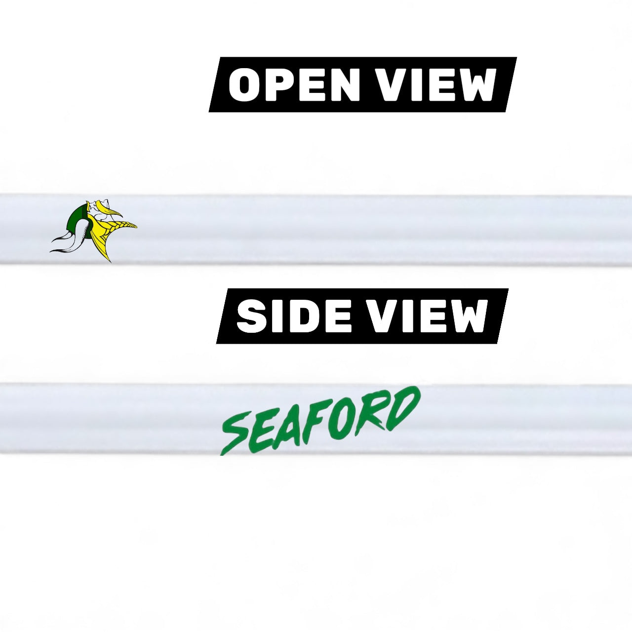 Custom Seaford Vikings White Kingdom Carbon Elite Fiber Lacrosse Shaft