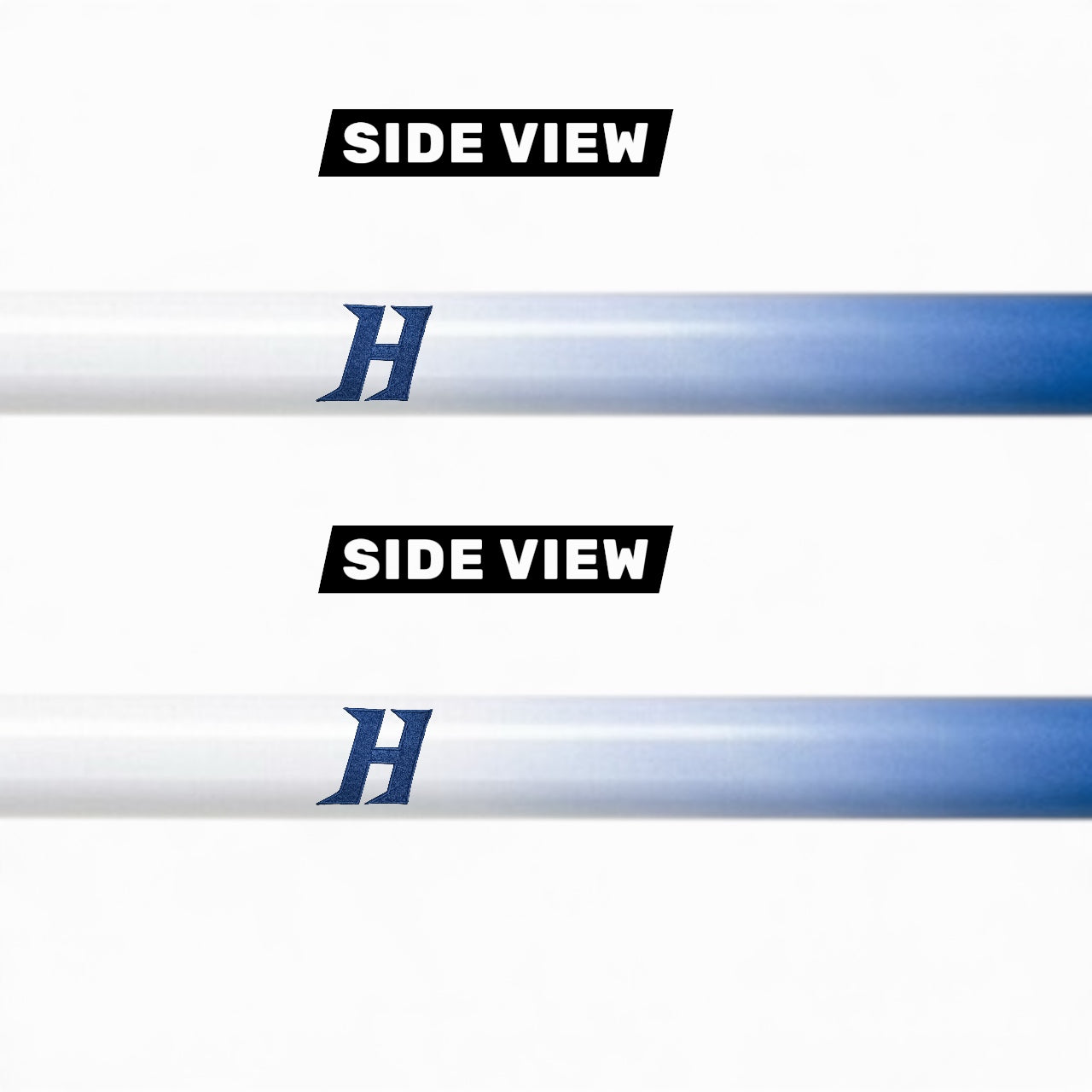 Custom Herricks White Faded to Blue Kingdom Carbon Fiber Lacrosse Shaft